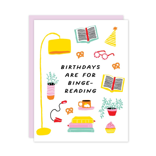 Greeting Card - Birthday Binge-Reading