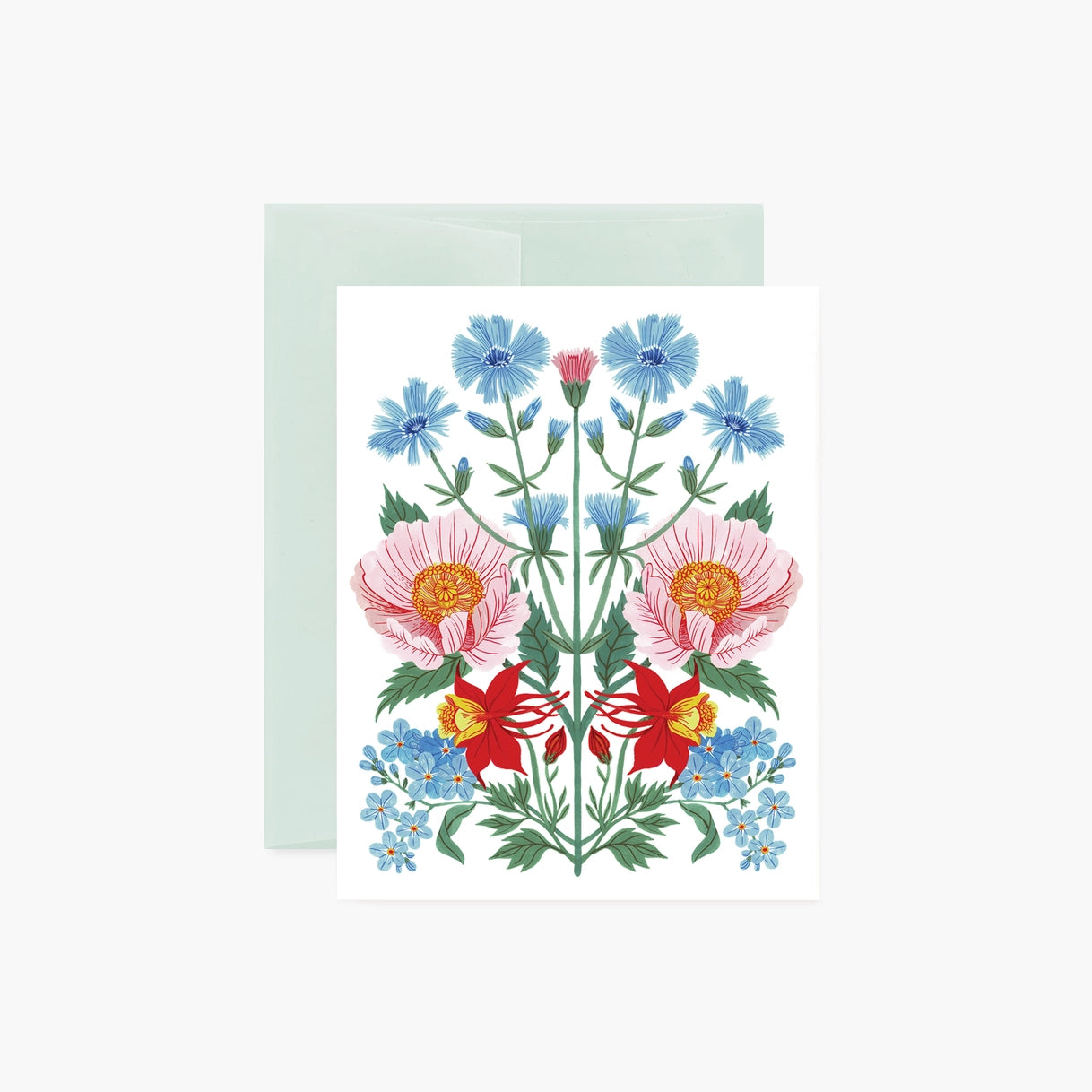 Greeting Card - Blue Flora