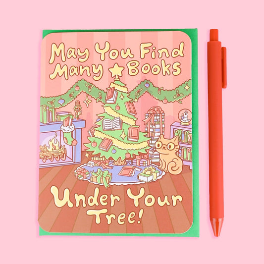 Greeting Card - Books Under Your Tree