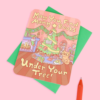 Greeting Card - Books Under Your Tree