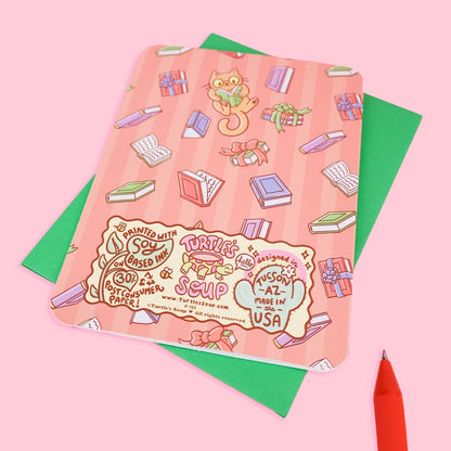 Greeting Card - Books Under Your Tree