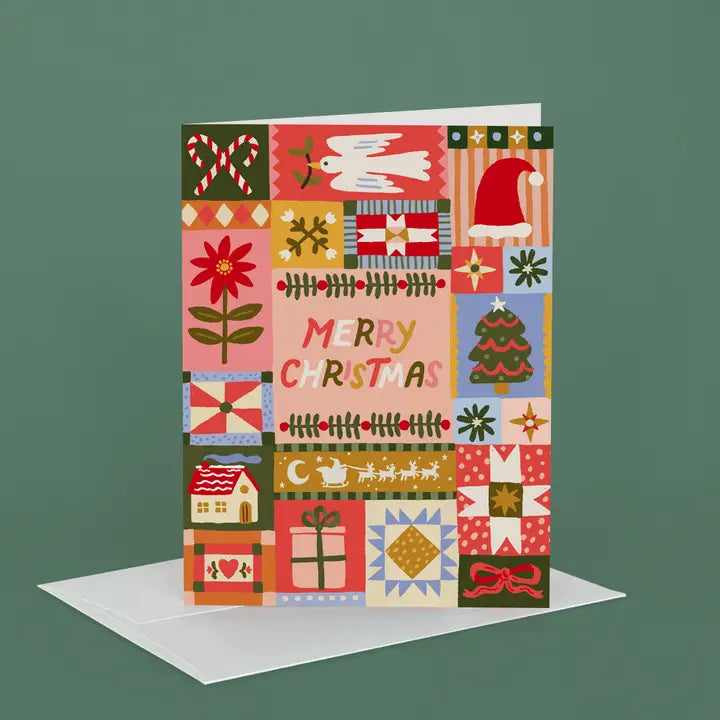 Greeting Card - Christmas Quilt