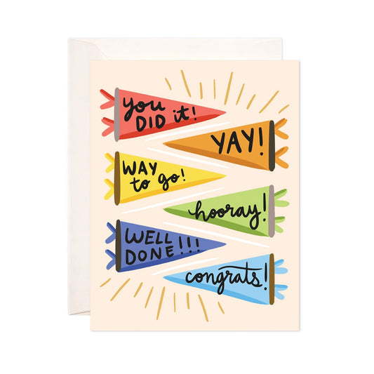 Greeting Card - Congrats Pennant