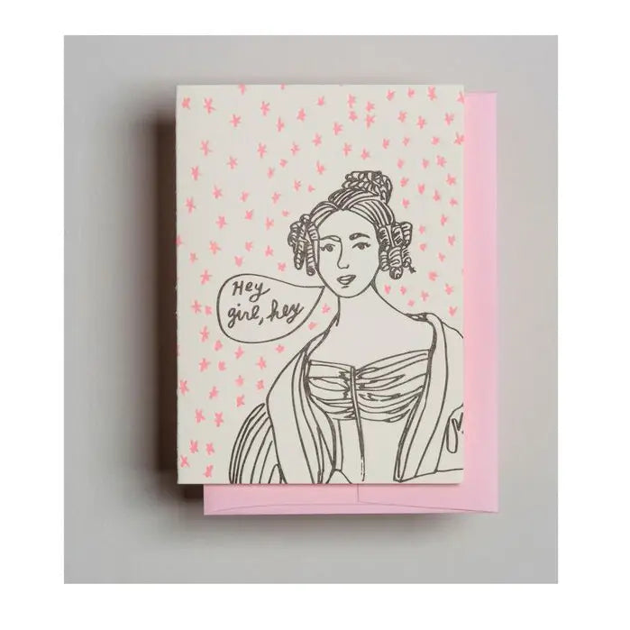 Greeting Card - Hey Girl