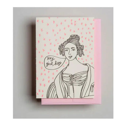Greeting Card - Hey Girl