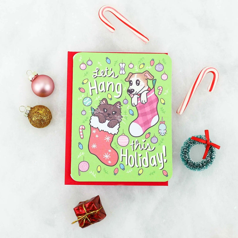 Greeting Card - Let's Hang This Holiday