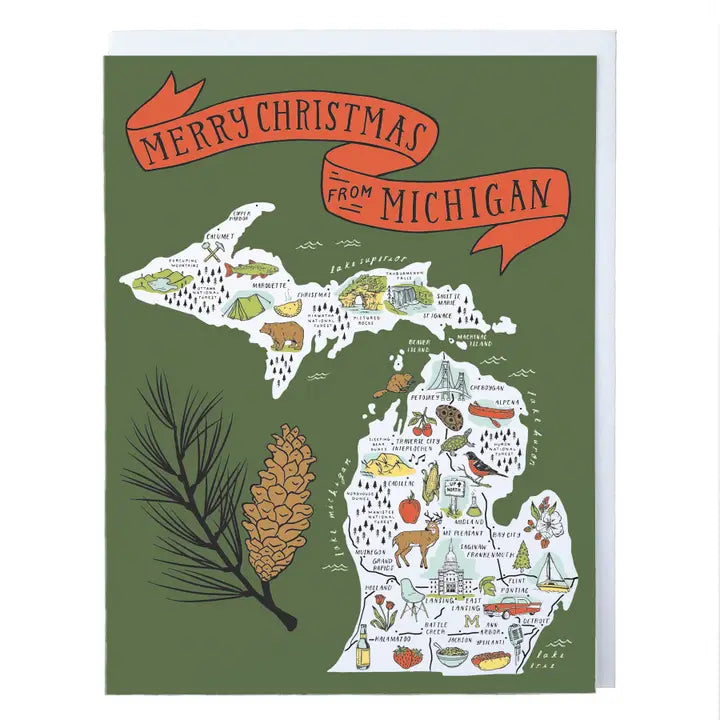 Greeting Card - Merry Christmas from Michigan