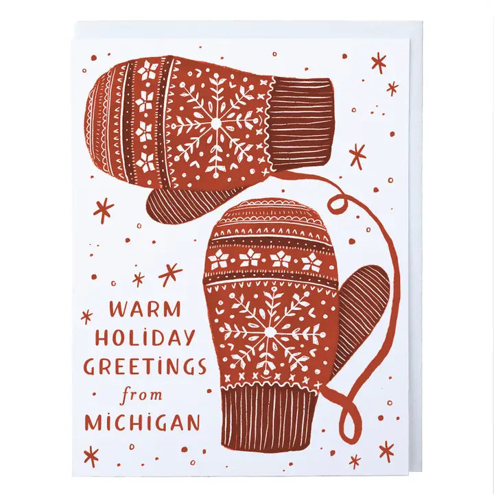Greeting Card - Michigan Mittens