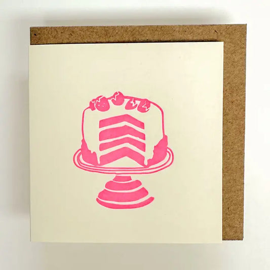 Greeting Card (Mini) - Neon Cake