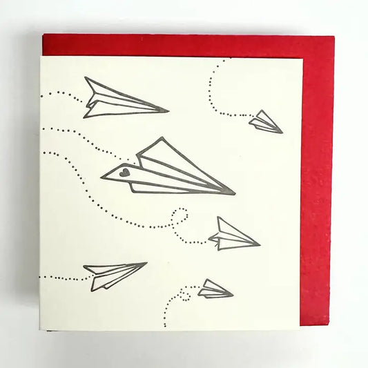Greeting Card (Mini) - Paper Airplane