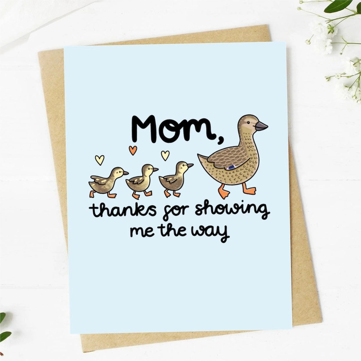 Greeting Card - Mother Duck & Ducklings