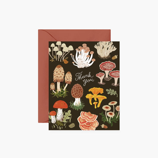 Greeting Card - Thank You Mushrooms