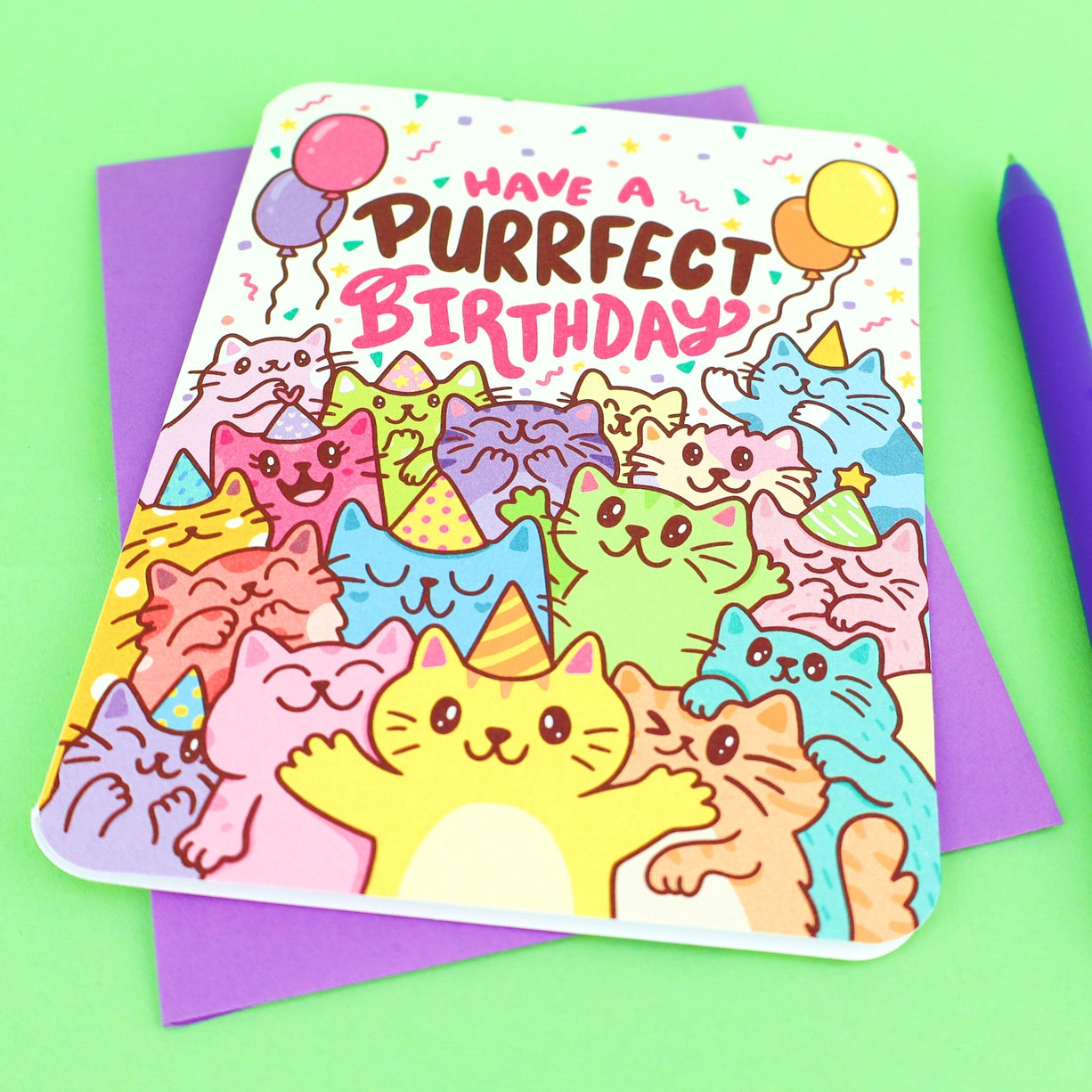 Greeting Card - Purrfect Birthday