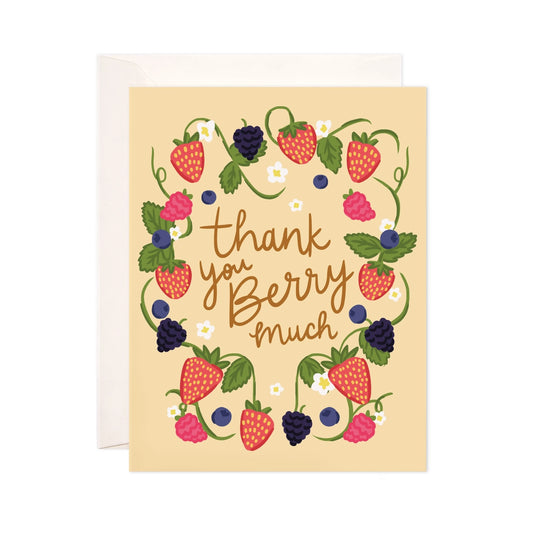 Greeting Card - Thank You Berry Much