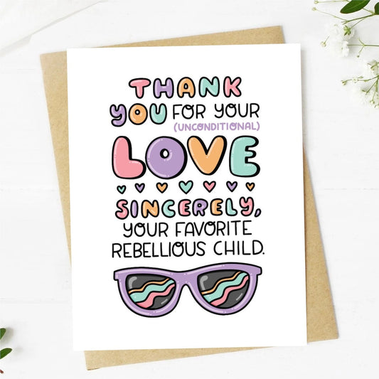 Greeting Card - Thank You from Rebel Child