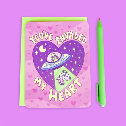 Greeting Card - You've Invaded My Heart