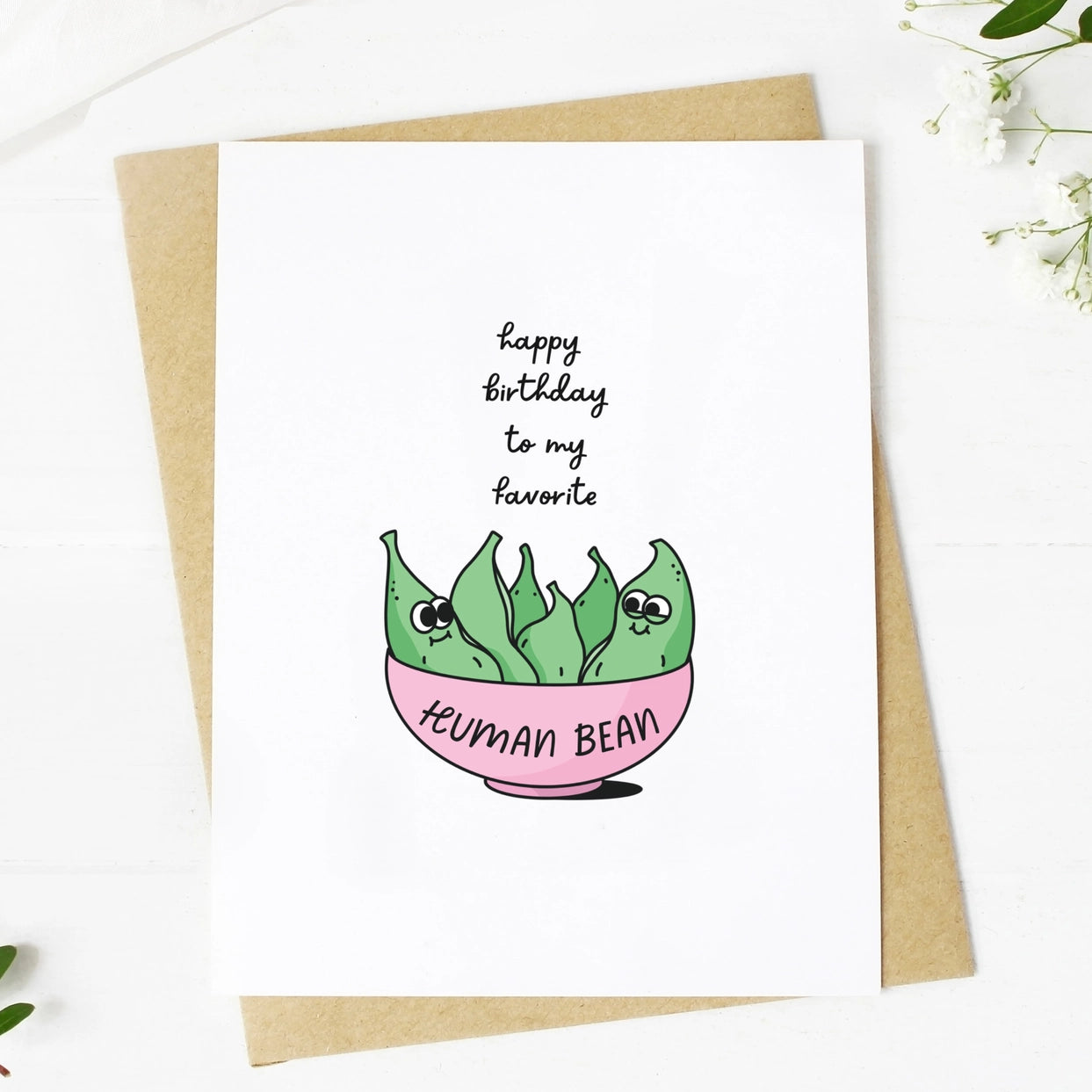 Greeting Card - Happy Birthday Human Bean