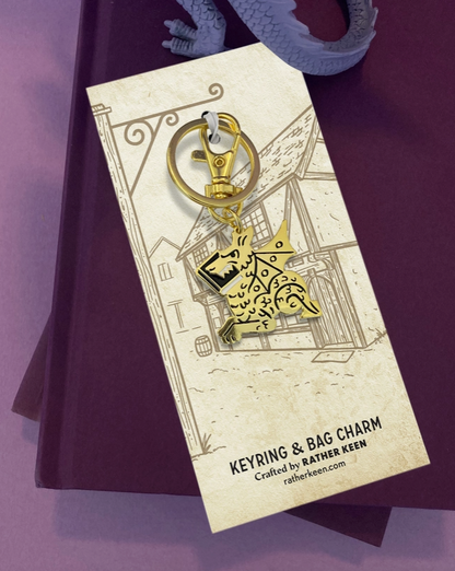 Keychain - Book Dragon