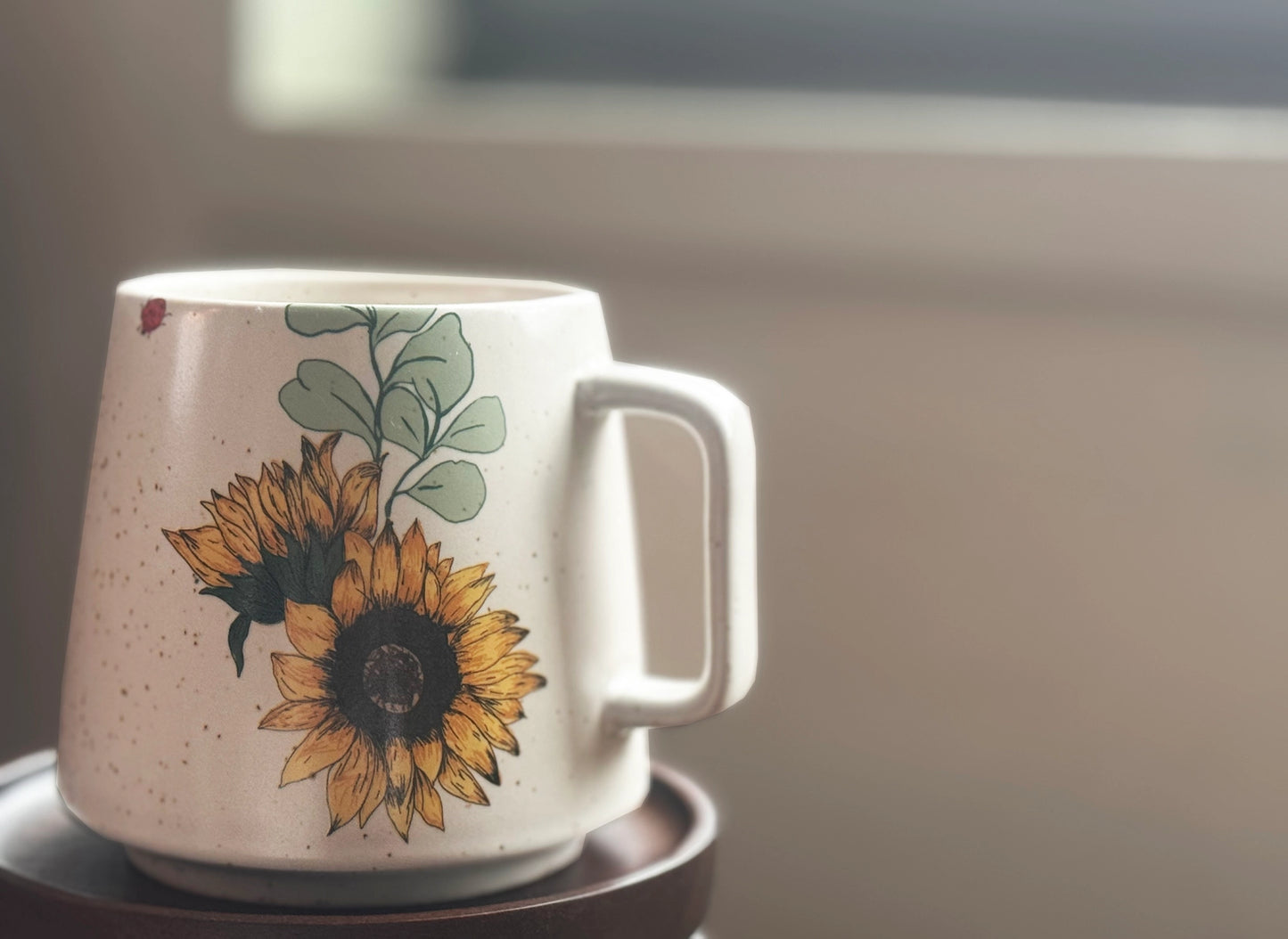 Stoneware Mug - Savor Sunshine Sunflower