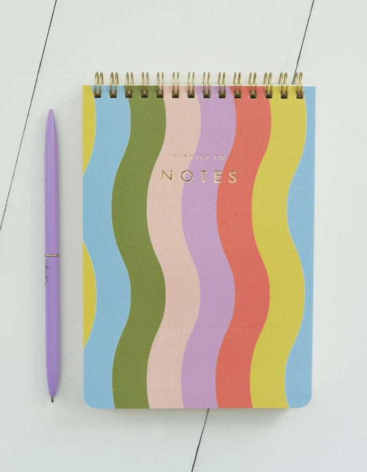 Notebook - Wavy Rainbow Jotter (Lined)