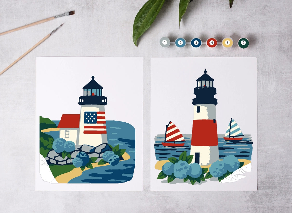 Paint-By-Numbers Kit: East Coast Lighthouses