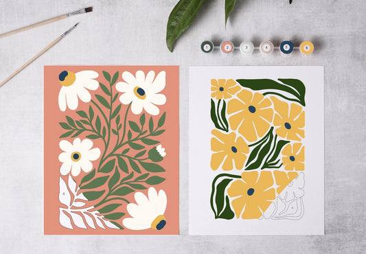 Paint-By-Numbers Kit: Field of Daisies