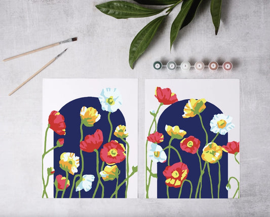 Paint-By-Numbers Kit: Field of Poppies