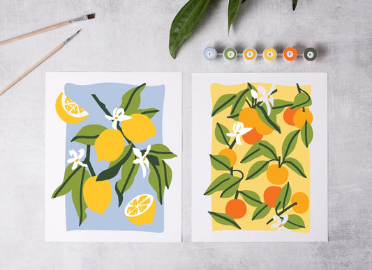 Paint-By-Numbers Kit: Sunny Citrus