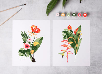 Paint-By-Numbers Kit: Tropical Garden