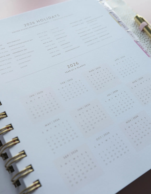 Planner - 2026 Hardcover, Magenta Squiggle