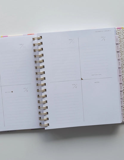 Planner - 2026 Hardcover, Magenta Squiggle
