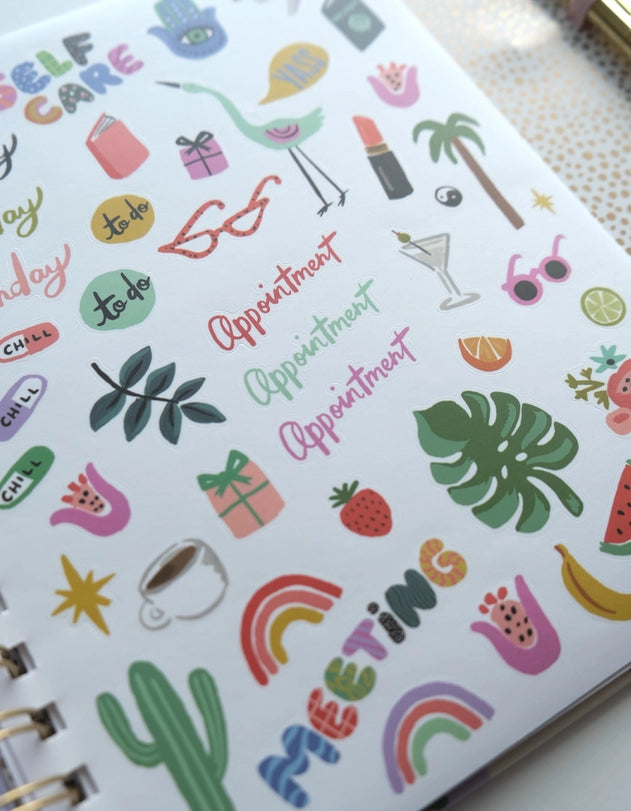 Planner - 2026 Hardcover, Magenta Squiggle