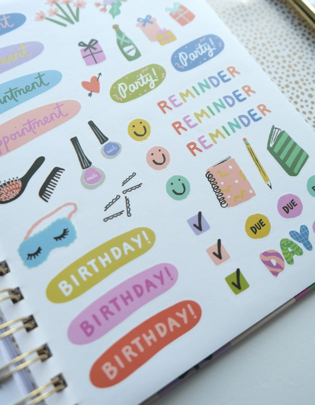 Planner - 2026 Hardcover, Magenta Squiggle
