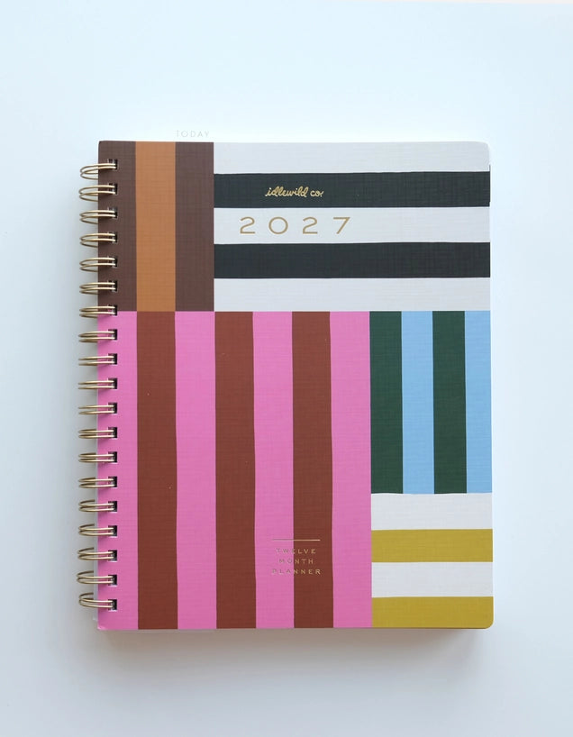 Planner - 2027 Large Format, Cabana Stripe