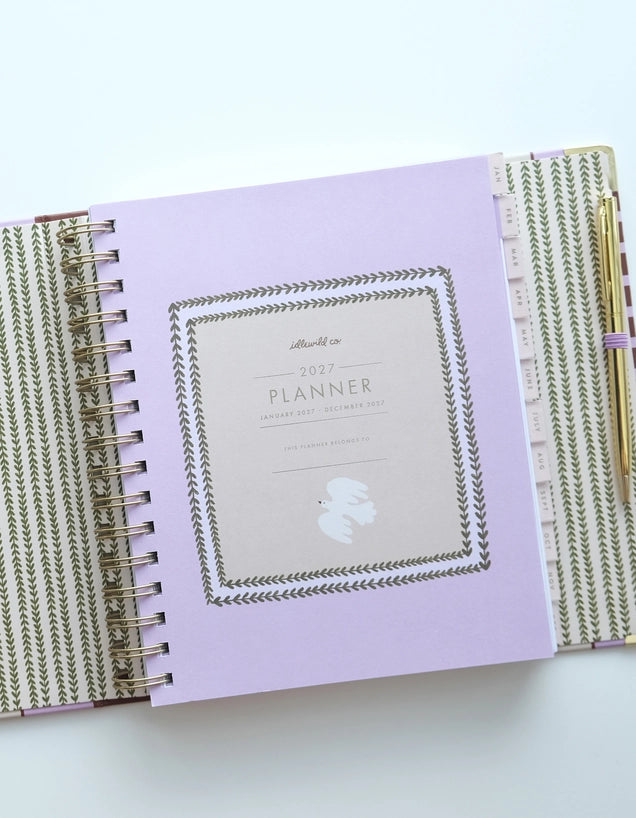 Planner - 2027 Hardcover Binder, Folk Art