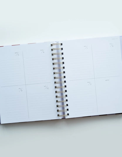 Planner - 2027 Hardcover Binder, Periwinkle Checks