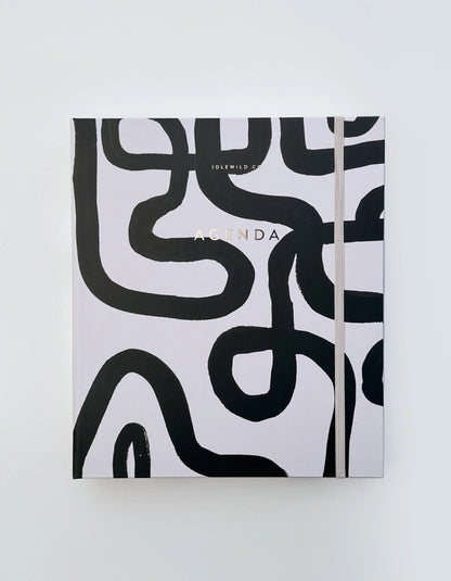 Planner - Black & White Squiggle Perpetual Non Dated