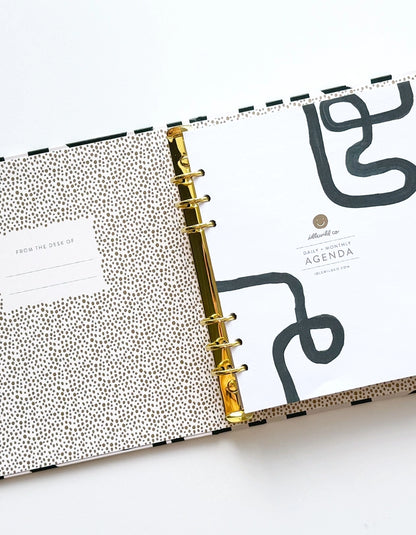 Planner - Black & White Squiggle Perpetual Non Dated