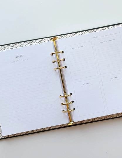 Planner - Black & White Squiggle Perpetual Non Dated