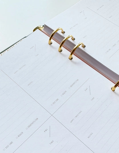 Planner - Black & White Squiggle Perpetual Non Dated