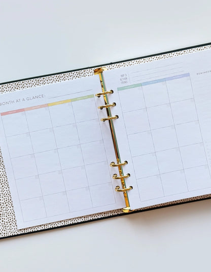 Planner - Black & White Squiggle Perpetual Non Dated