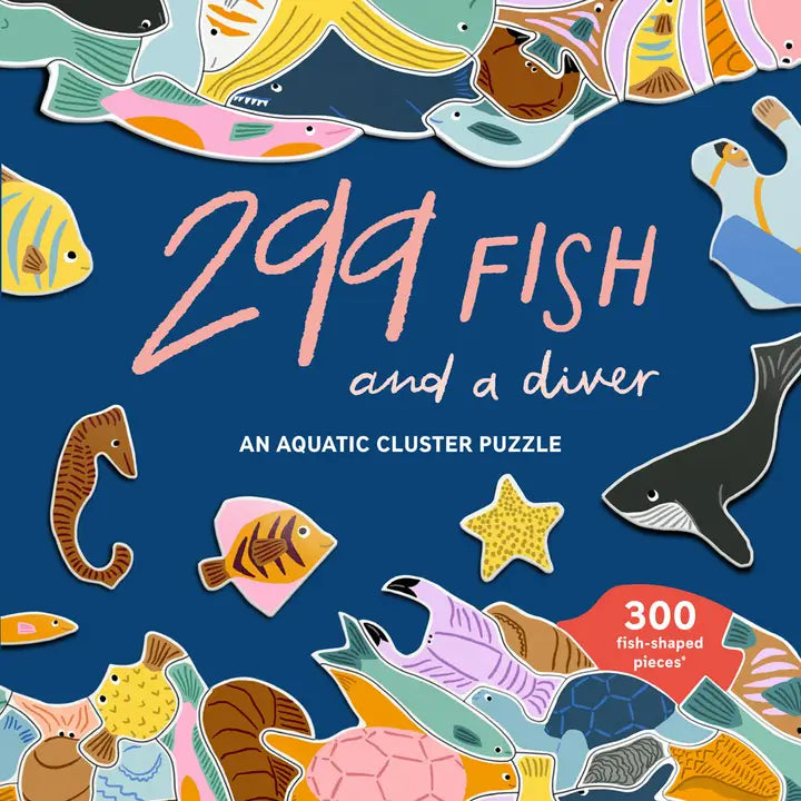 Puzzle - 299 Fish (and a Diver) (300 Piece Cluster)