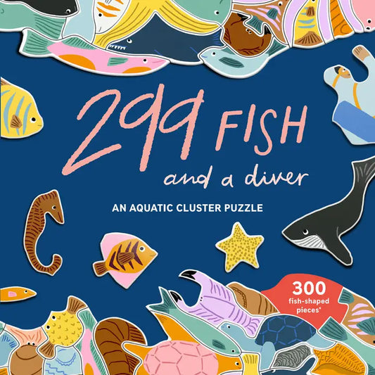 Puzzle - 299 Fish (and a Diver) (300 Piece Cluster)