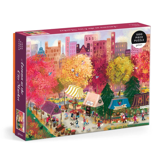 Puzzle - Joy Laforme Autumn At the City Market (1000 Piece)
