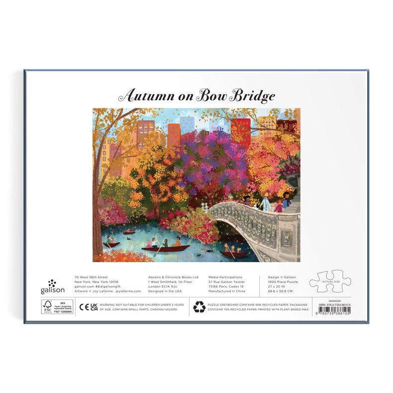 Puzzle - Joy Laforme Autumn On Bow Bridge (1000 Piece)