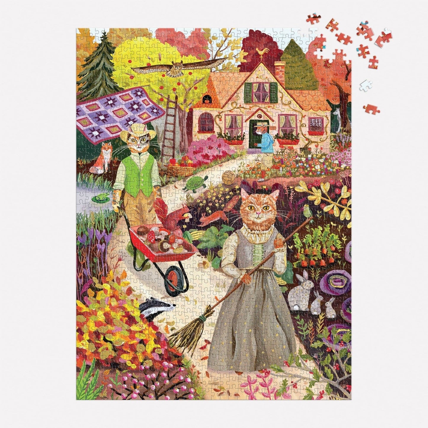 Puzzle - Cottage Cats (1000 Piece Foil)