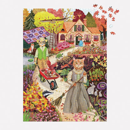 Puzzle - Cottage Cats (1000 Piece Foil)