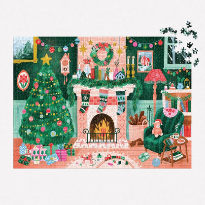 Puzzle - Cozy By the Fireplace (1000 Piece)