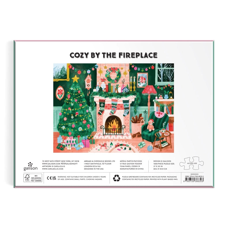 Puzzle - Cozy By the Fireplace (1000 Piece)