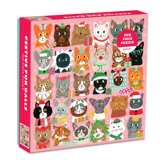 Puzzle - Festive Furballs (500 Piece)